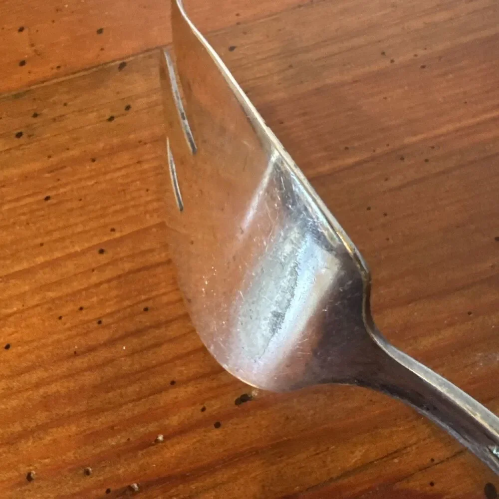 Vintage  WM William Rogers Large Serving Meat Fork 9